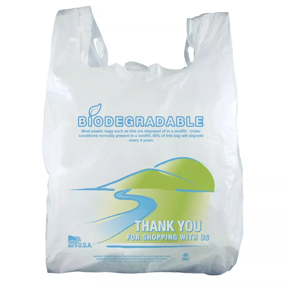 .51 mil Plastic Hill Graphic T-Shirt Bag – 12″W x 7″D x 21″H