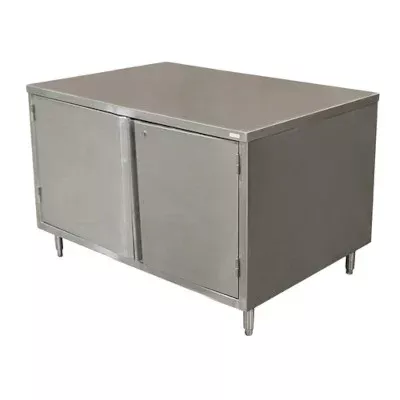 BK Resources CST-2418HL – Chef Table, cabinet base with hinged doors & lock, 18″W x 24″D, stainless steel top
