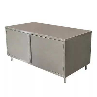 BK Resources CST-3672H – Chef Table, cabinet base with hinged doors, 72″W x 36″D, stainless steel top