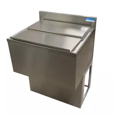 BK Resources UBB-21-IBCP30-10 – Underbar Ice Bin, with 10–circuit cold plate, 97 lbs capacity, 30″W x 21″D, pedestal base