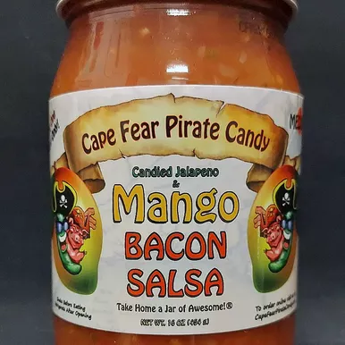 Cape Fear Pirate Candy | Candied Jalapeno & Mango Bacon Salsa