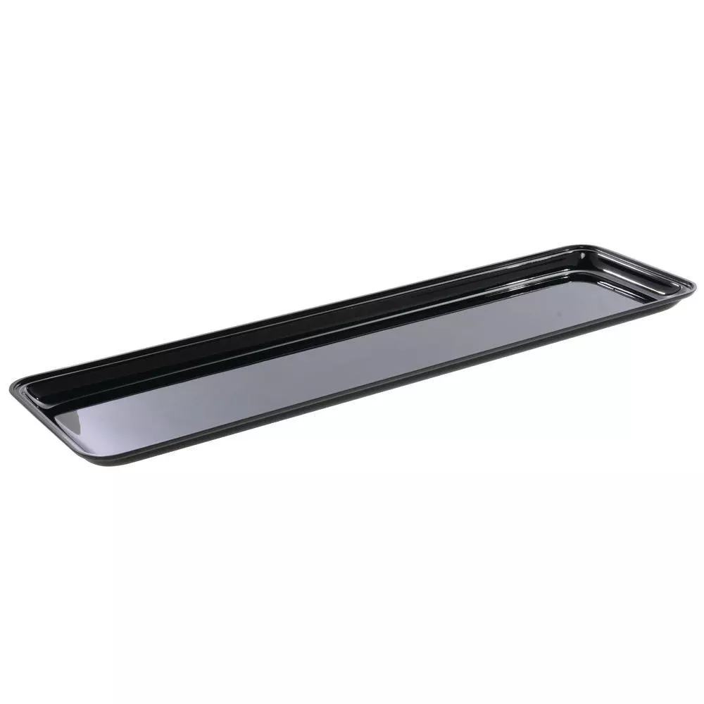 Delfin Black Acrylic Food Tray – 30″L x 8″W x 1″D