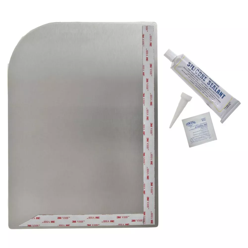 FMP Stainless Steel Universal Sink Splash Guard For Left Side Only – 14″W x 10″H