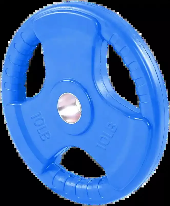 French Fitness Colored Rubber Grip Olympic Plate 10 lbs (New)
