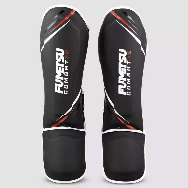 Fumetsu Shield Shin-Instep Guards Black-White-Red