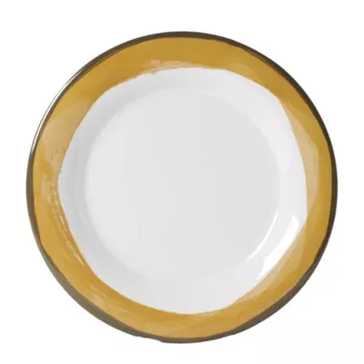 GET WP-10-DW-KNY – Diamond White Plate, 10-1/2″ dia., Kanello yellow, (Case of 12)