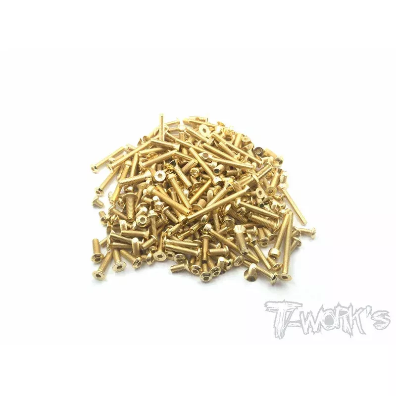 GSS-RC8B3Gold Plated Steel Screw Set 156pcs. (For Team Associated RC8 B3 )