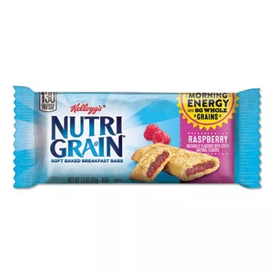 Kellogg’s Nutri-Grain Cereal Bars, Raspberry, 1.3 oz Bar, 16/Box