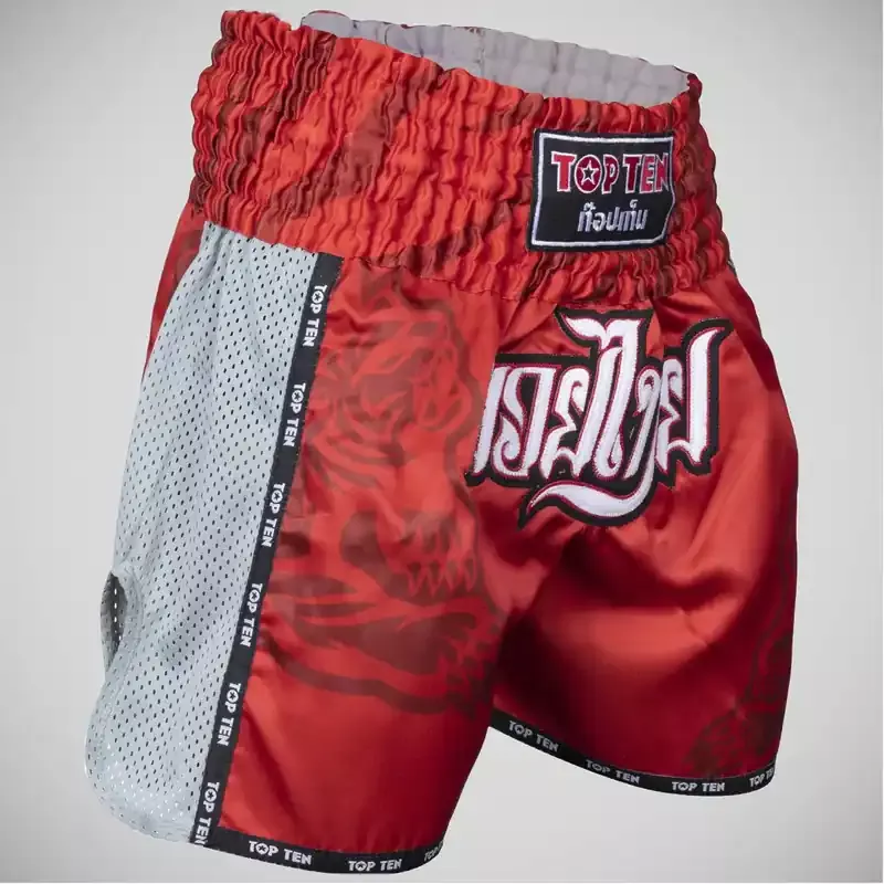 Red Top Ten Patchara Muay Thai Shorts