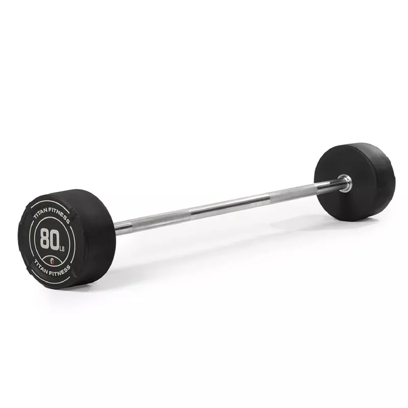 Scratch and Dent, 80 LB Straight Fixed Urethane Barbell