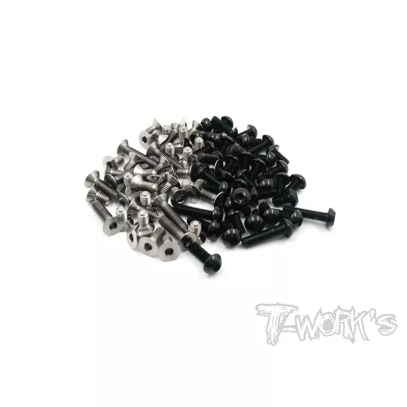 TASS-BD7-16 64 Titanium & 7075-T6 Black Screw set 82pcs. For Yokomo BD7 2016