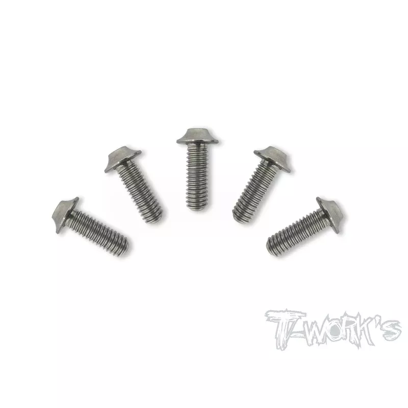 TSS-U-5 M4 64 Titanium Hex. Socket UFO Head Screw 5pcs.
