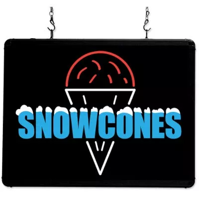Winco 92003 – Ultra-Bright Merchandising Sign, “Snow Cones”, LED back lighting