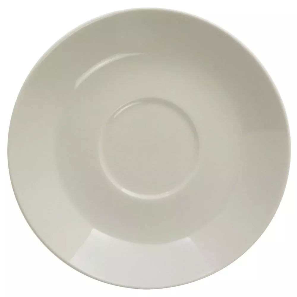 World Basics Mid-Rim Bright White Porcelain Saucer – 5 3/4″Dia