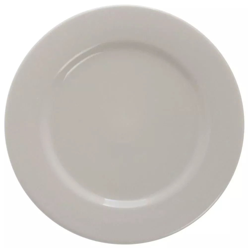 World Princess Rolled-Edge Warm White Stoneware Dinner Plate – 11″ Dia
