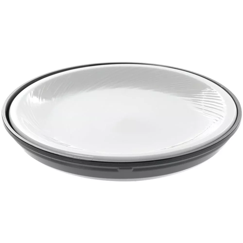 World Tableware Basics Orbis Bright White Porcelain Pellet Plate – 9″Dia