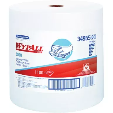 WypAll General Clean X60 Multi-Task Cleaning Cloths, Jumbo Roll, 1100 Sheets