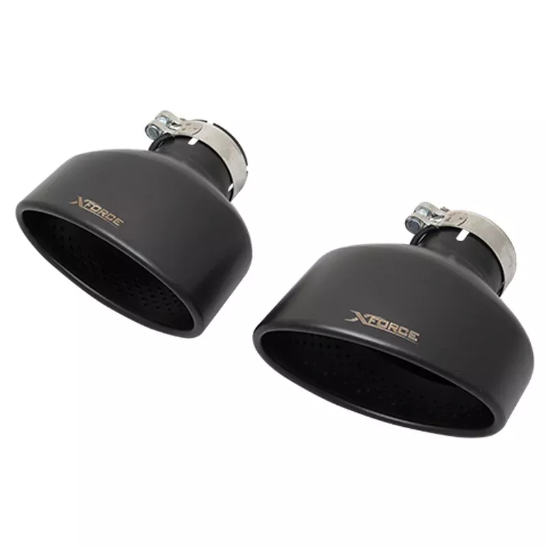 XForce Black Exhaust Tips | 2017-2021 Audi RS3 (ESRS317BLKTIP)