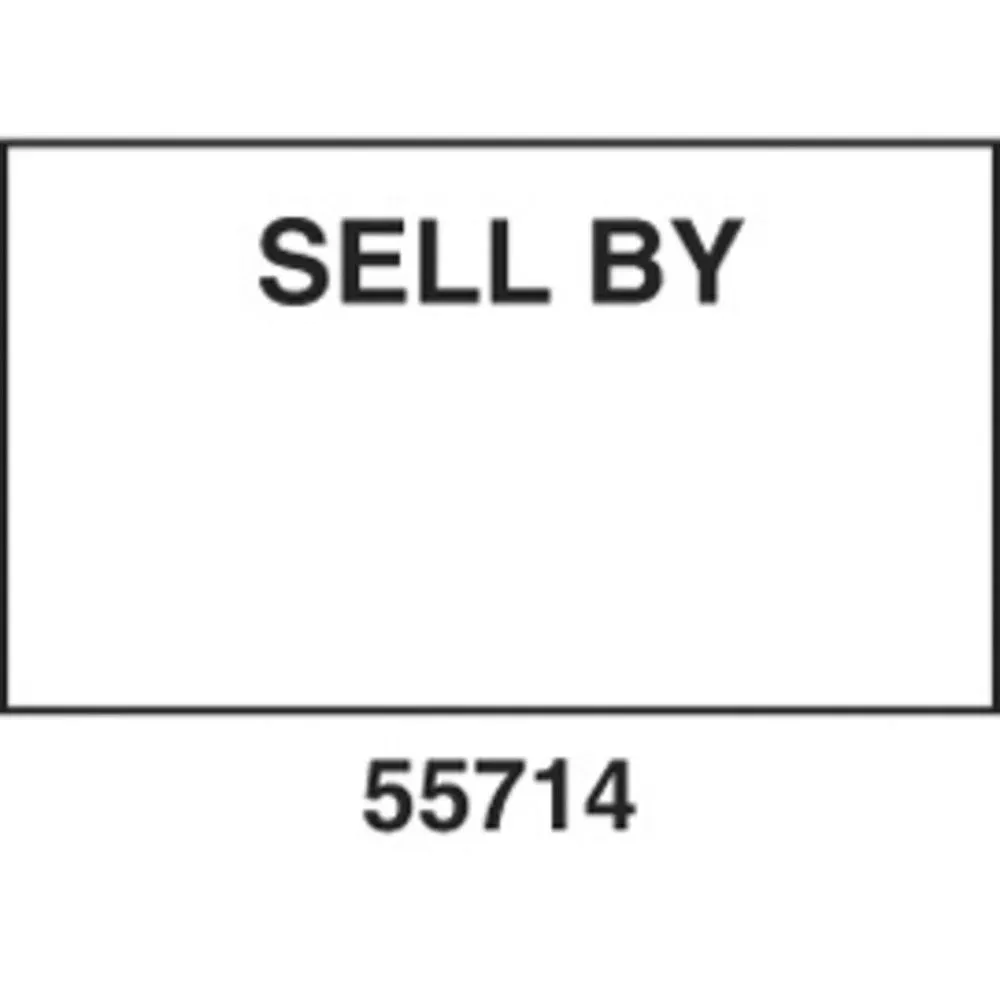 XL Pro White Labels With Black Print “Sell By” For XL Pro 22V 1-Line Date/Time Label Gun – 21mmL x 12mmH