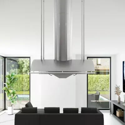 Zephyr CTP-E36CSX – 36″ Island Range Hood, Pro Baffle Filter, Stainless Steel