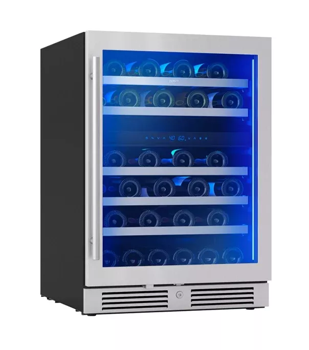 Zephyr PRW24C02CG – Dual Temp Wine Cooler, 24″W, Glass Door