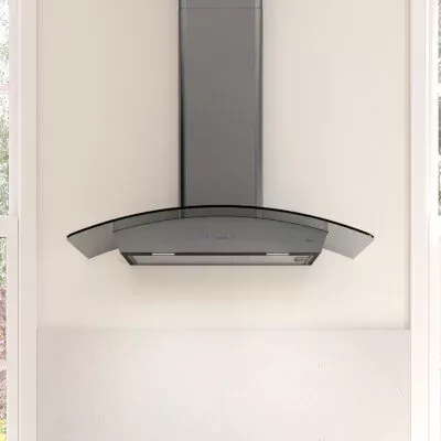 Zephyr ZRV-M90CBSGG – 36″ Wall Mount Range Hood, Mesh Filter, Black Stainless Steel