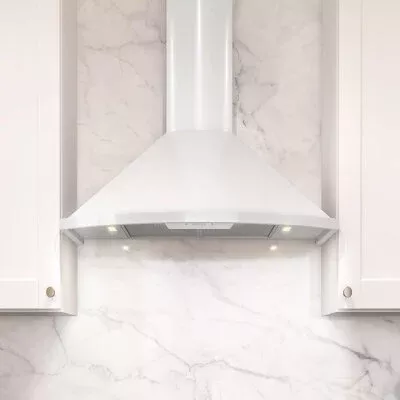 Zephyr ZSA-E30FW – 30″ Wall Mount Range Hood, Mesh Filter, White