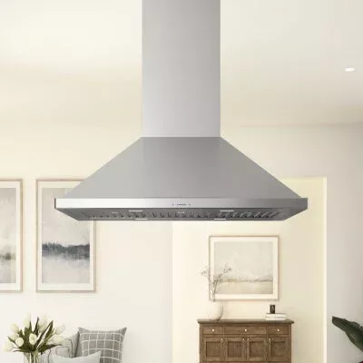Zephyr ZSL-E48DS – 48″ Island Range Hood, Hybrid Baffle Filter, Stainless Steel