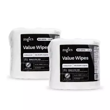 Zogics Value Wipes, Refills, ZV800-2, (2 rolls/case)